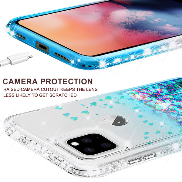 clear liquid phone case for apple iphone 12 - teal - www.coverlabusa.com