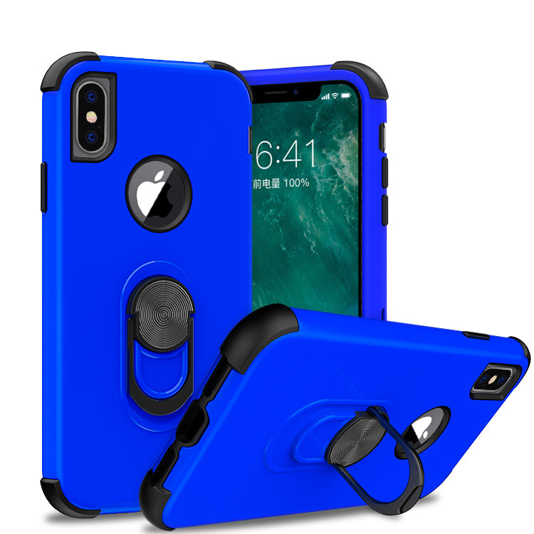 CoverLab Apple iPhone Xs Max Case,[Military Grade Drop Tested] Ring Kickstand Matte Case with Soft Edges, Shockproof and Anti-drop Protection Case Compatible