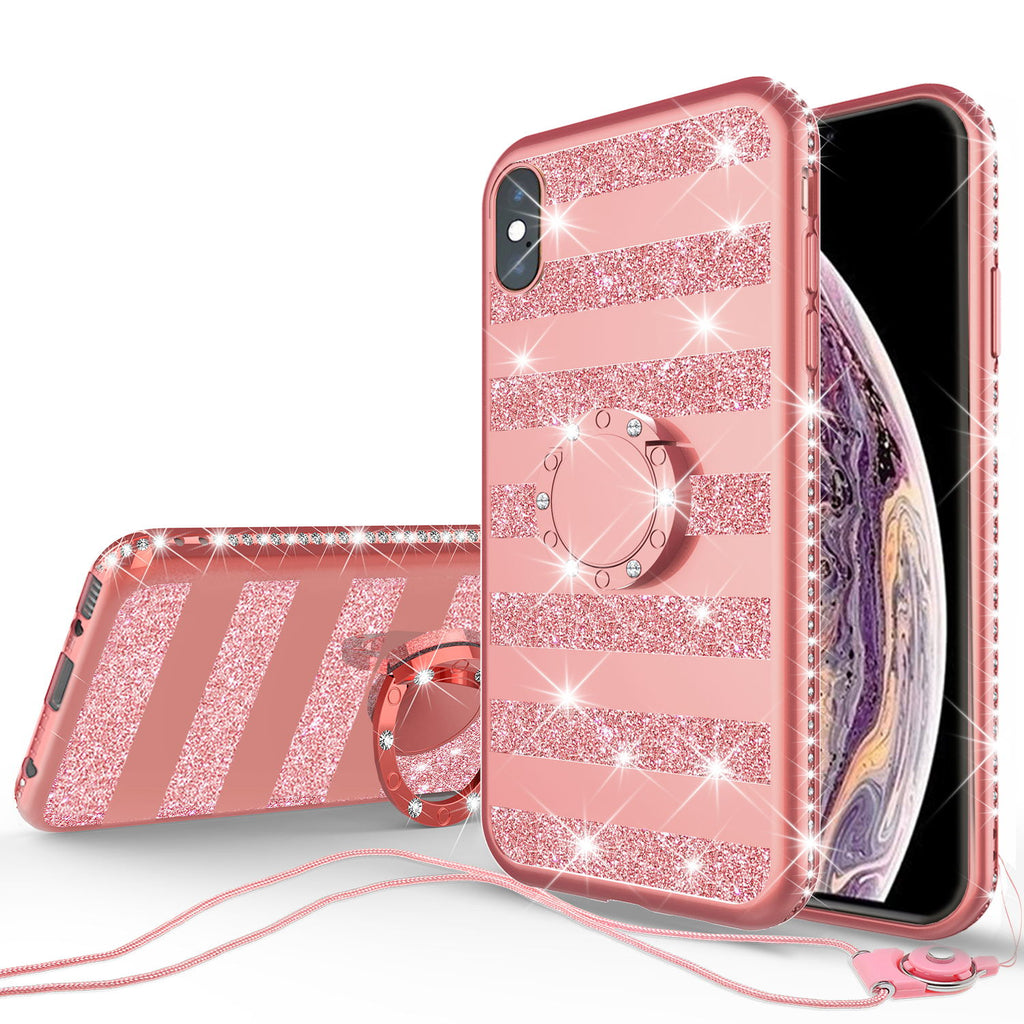 Glitter Cute Phone Case Girls Kickstand Compatible for Apple iPhone X – SPY  Phone Cases and accessories