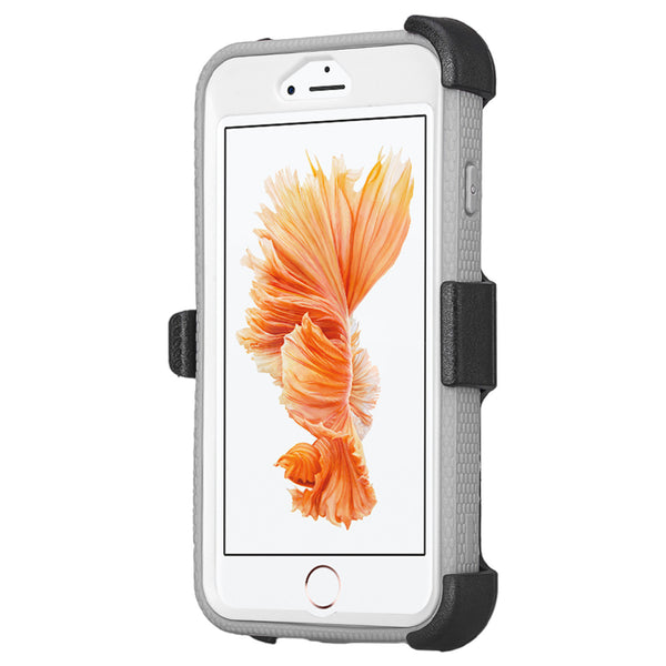 iphone 7 case, iphone 7 holster shell combo | heavy duty with screen protector - white - www.coverlabusa.com