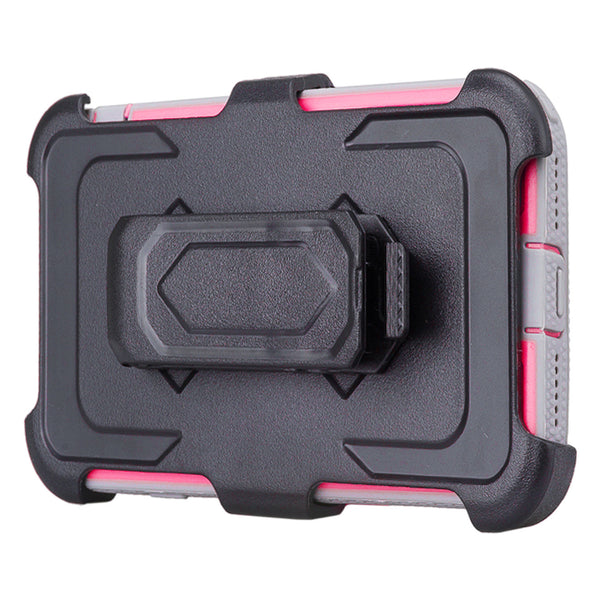 Apple iPhone 8 Plus Case | Heavy Duty 3-in-1 Defender Holster Shell Combo | Pink - www.coverlabusa.com