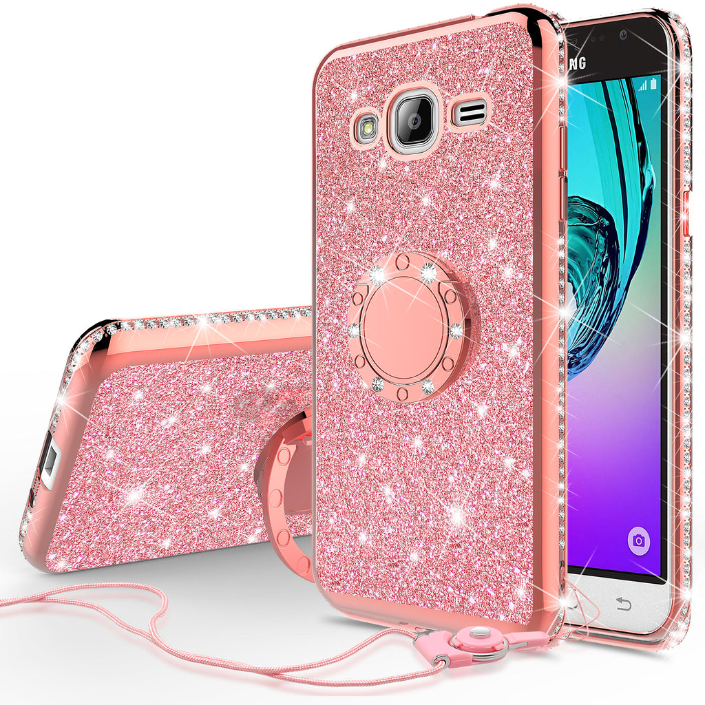 Ophef havik hetzelfde Samsung Galaxy J3, Galaxy J3 V Case, Glitter Cute Phone Case Girls wit –  SPY Phone Cases and accessories
