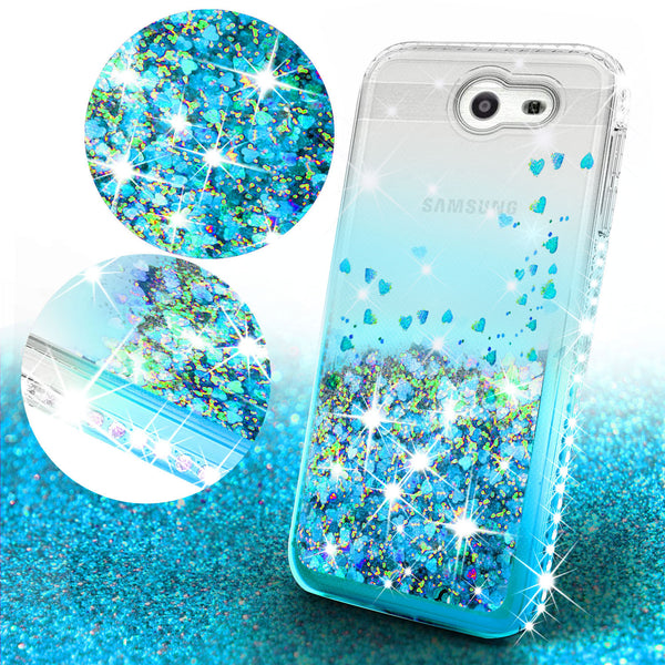 clear liquid phone case for samsung galaxy j7 2017 - teal - www.coverlabusa.com 