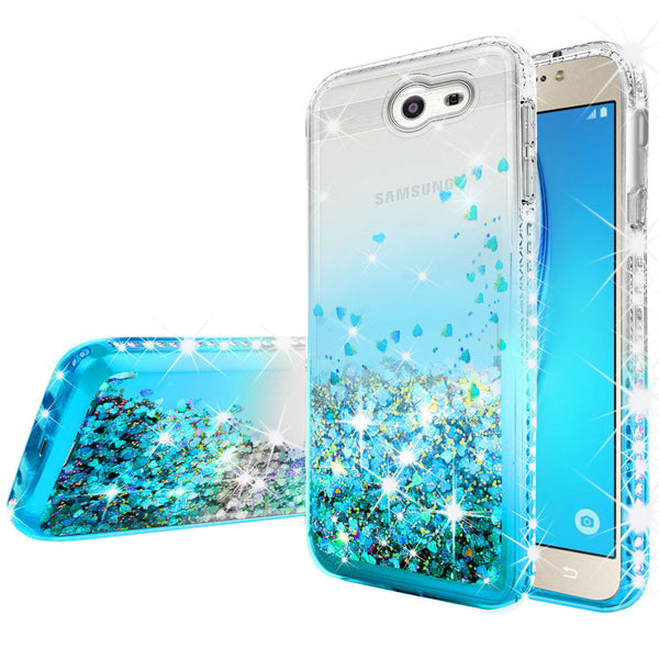 clear liquid phone case for samsung galaxy j7 2017 - teal - www.coverlabusa.com 