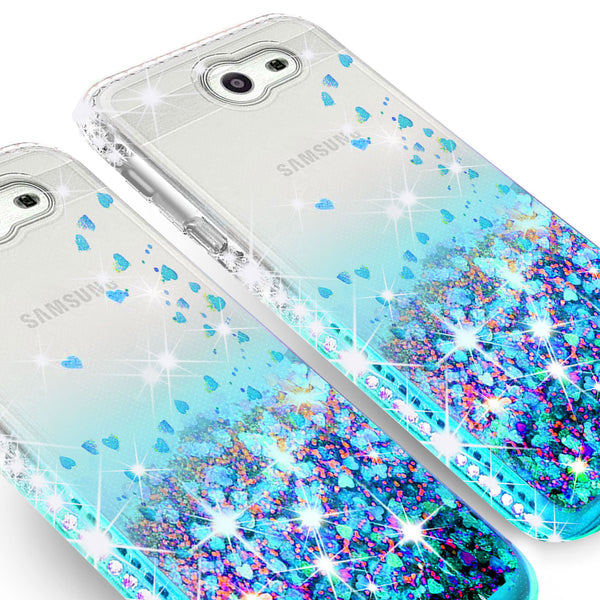 clear liquid phone case for samsung galaxy j7 2017 - teal - www.coverlabusa.com 