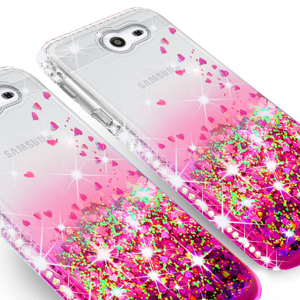 clear liquid phone case for samsung galaxy j7 2017 - hot pink - www.coverlabusa.com 