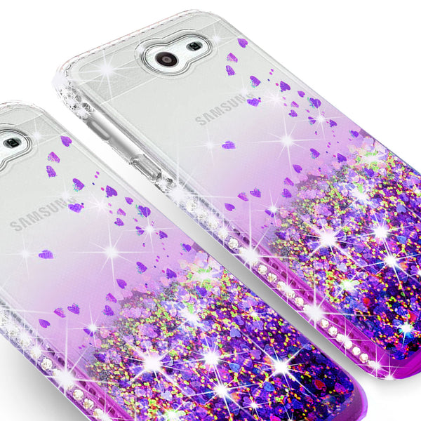 clear liquid phone case for samsung galaxy j7 2017 - purple - www.coverlabusa.com 