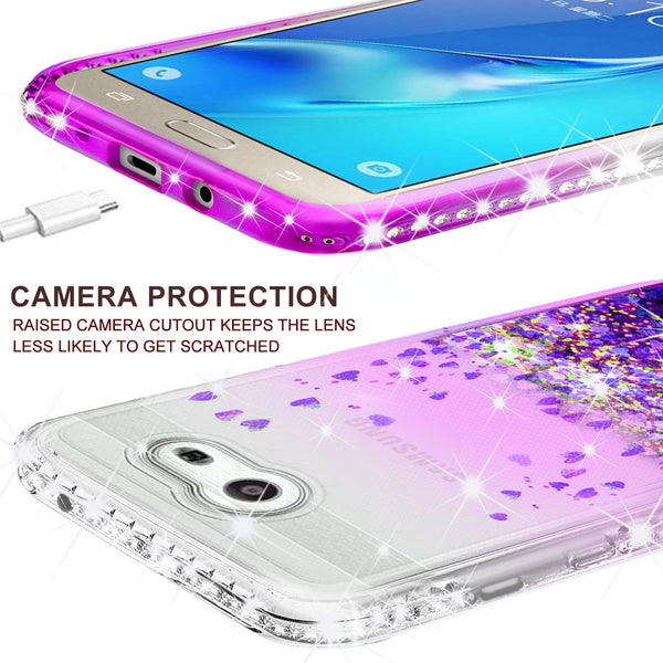 clear liquid phone case for samsung galaxy j7 2017 - purple - www.coverlabusa.com 