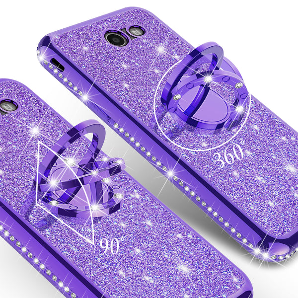 samsung galaxy j7 (2017) glitter bling fashion case - purple - www.coverlabusa.com