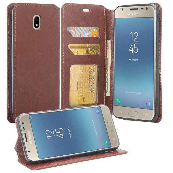 Samsung Galaxy J7 2018 Wallet Case - brown - www.coverlabusa.com