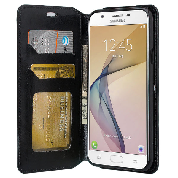 Samsung J7(2017), J7 Sky Pro, J7 V, J7 Perx Wallet Case - black - www.coverlabusa.com