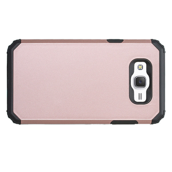 Samsung Galaxy J7 (Boost Mobile,Virgin,MetroPcs,T-Mobile) Dual Layered Slim Hybrid Case - Rose Gold-www.coverlabusa.com