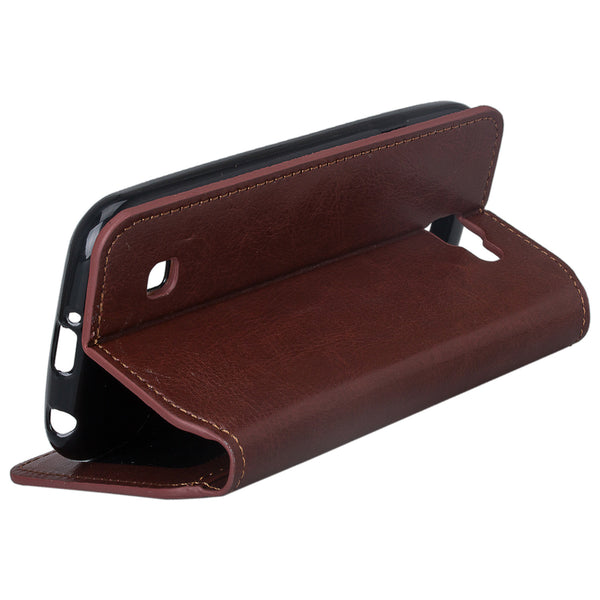 lg k3 wallet case - brown - www.coverlabusa.com