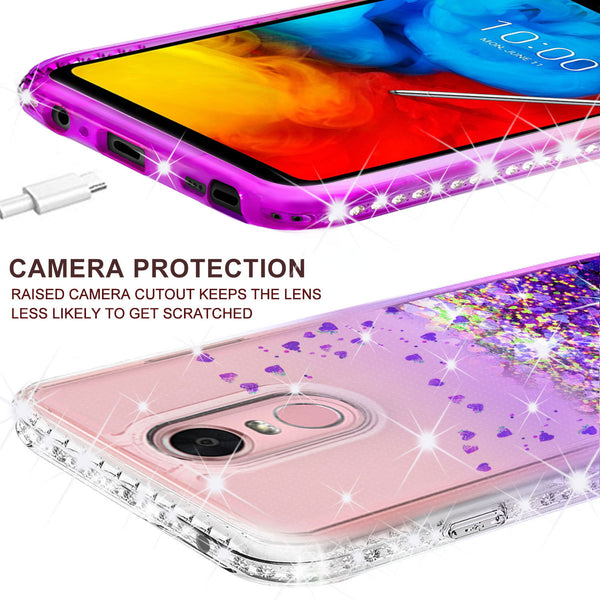 clear liquid phone case for lg escape plus - purple - www.coverlabusa.com