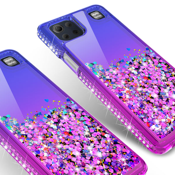 glitter phone case for lg k92 5g - blue/purple gradient - www.coverlabusa.com