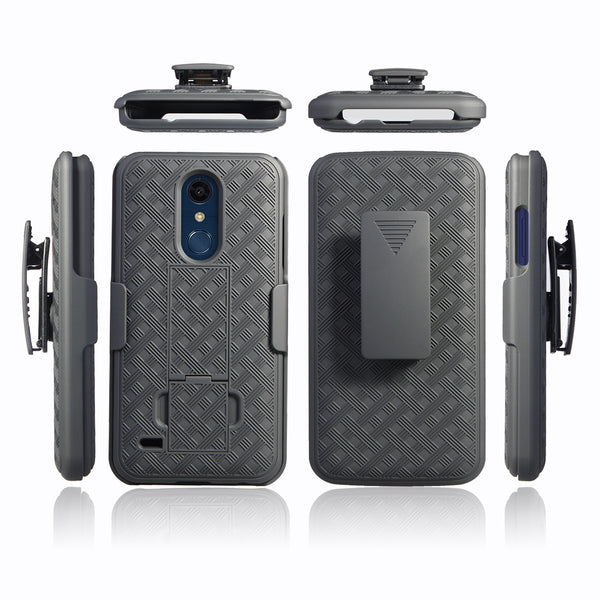 lg k10 (2018) combo holster shell case - bk - www.coverlabusa.com