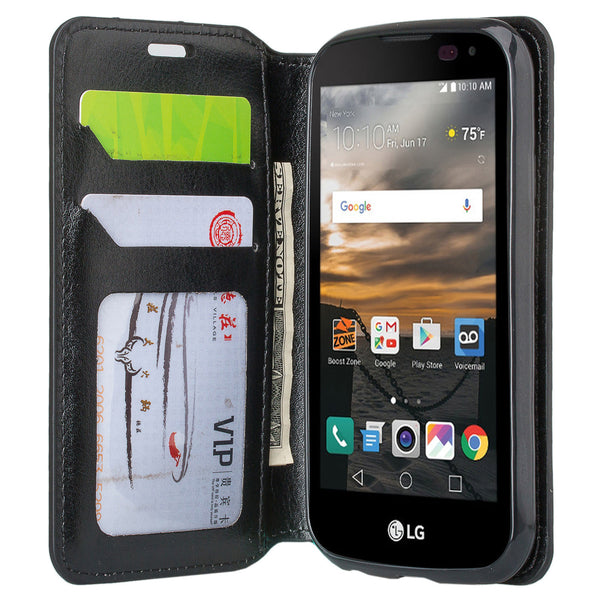lg k3 wallet case - black - www.coverlabusa.com