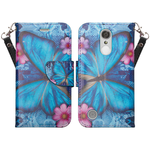 LG LV3 blue butterfly wallet case - www.coverlabusa.com
