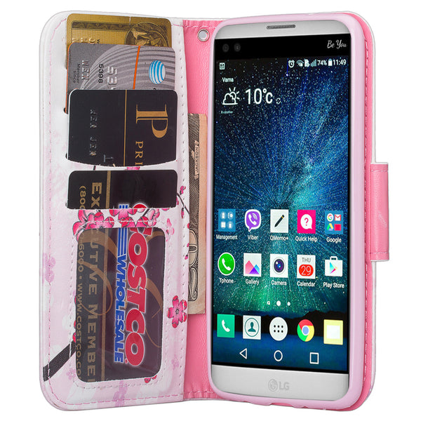 LG LV3 cherry blossom wallet case - www.coverlabusa.com