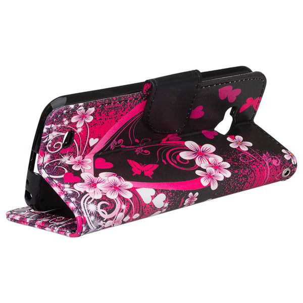 LG V9 Wallet Case - heart butterflies- www.coverlabusa.com