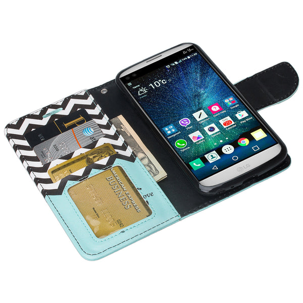 LG V9 Wallet Case - teal anchor - www.coverlabusa.com