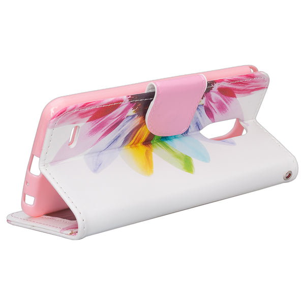 lg stylo 3 / stylus 3 plus leather wallet case - vivid sunflower - www.coverlabusa.com