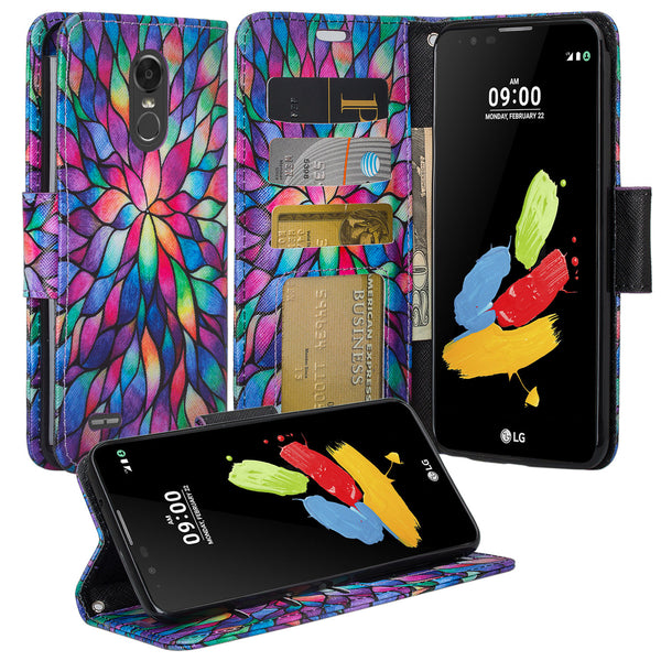 LG Stylo 3 Wallet Case - rainbow flower - www.coverlabusa.com