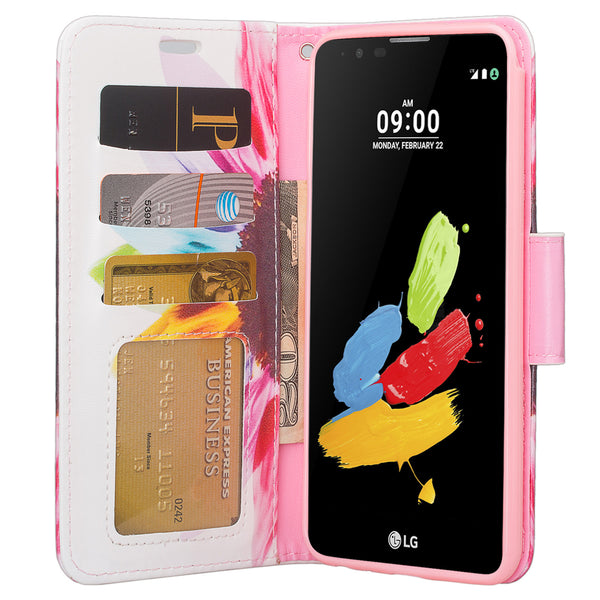 lg stylo 3 / stylus 3 plus leather wallet case - vivid sunflower - www.coverlabusa.com