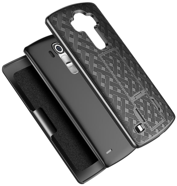 Belt Clip Holster Slim Shell Combo[Kickstand] Case for LG V10 - Black-www.coverlabusa.com