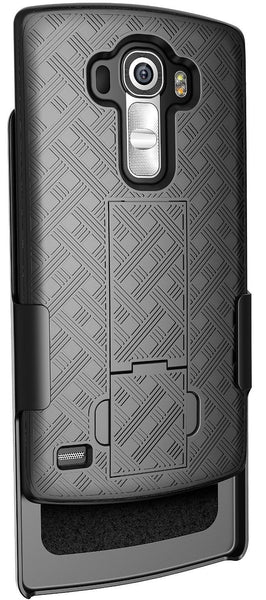 Belt Clip Holster Slim Shell Combo[Kickstand] Case for LG V10 - Black-www.coverlabusa.com