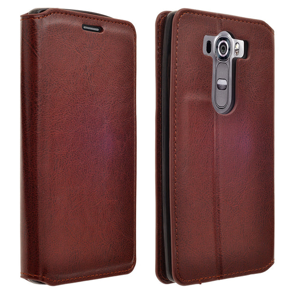 LG V10 leather wallet case - brown - www.coverlabusa.com
