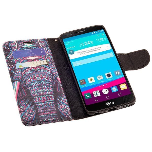 LG V10 leather wallet case - tribal elephant - www.coverlabusa.com