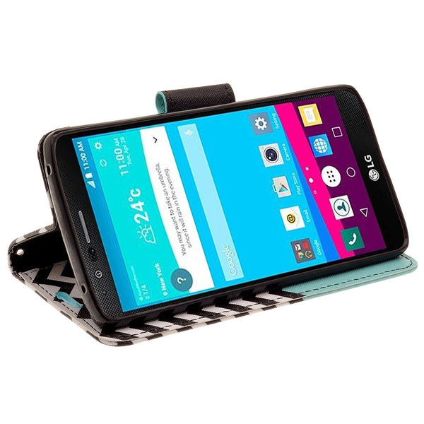 LG V10 leather wallet case - teal anchor - www.coverlabusa.com