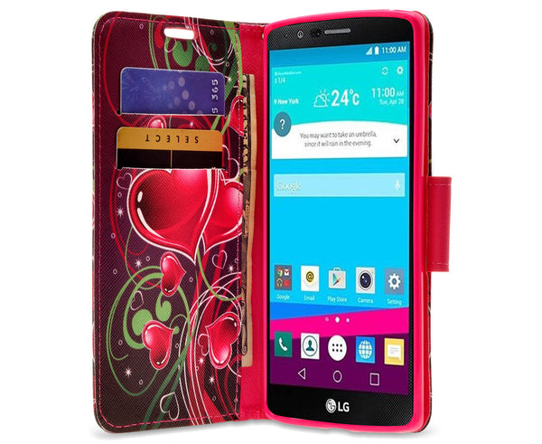 LG V10 leather wallet case - heart strings - www.coverlabusa.com