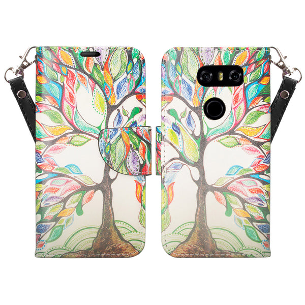 LG V30 wallet case - vibrant tree - www.coverlabusa.com