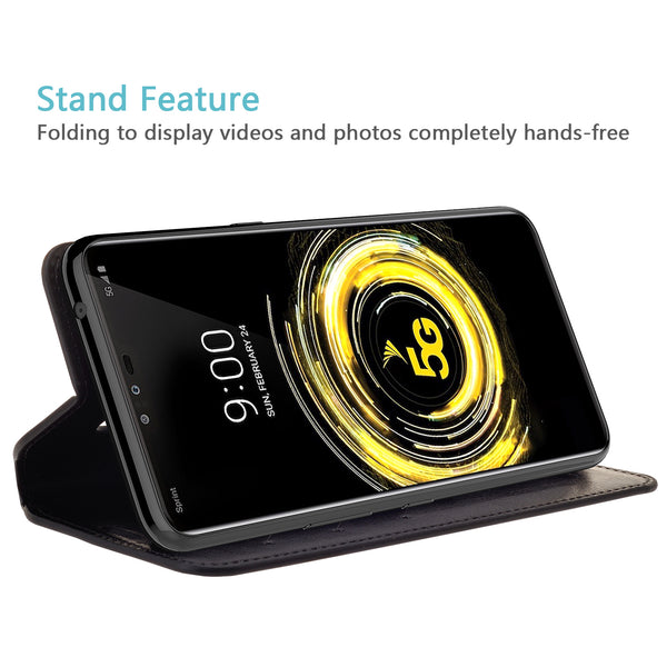 LG V50 ThinQ Wallet Case - black - www.coverlabusa.com