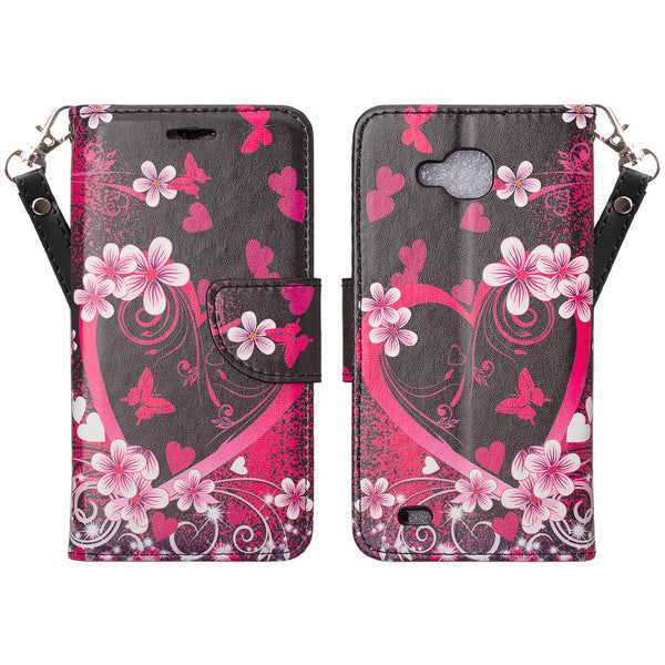 LG V9 Wallet Case - heart butterflies- www.coverlabusa.com
