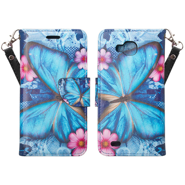 LG V9 Wallet Case - blue butterfly- www.coverlabusa.com