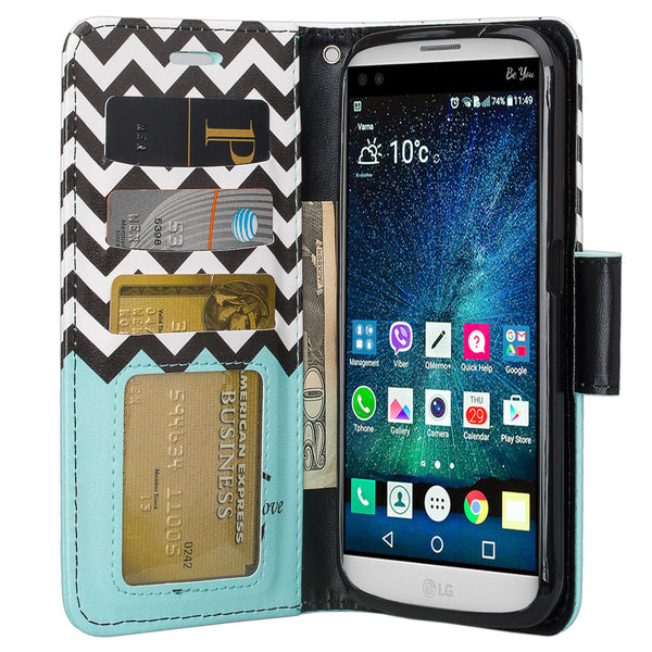 LG V9 Wallet Case - teal anchor - www.coverlabusa.com