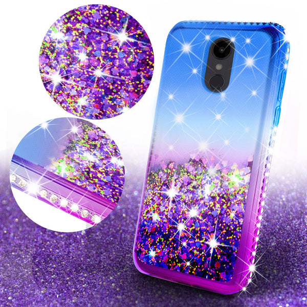 glitter phone case for lg aristo 4 plus - blue/purple gradient - www.coverlabusa.com