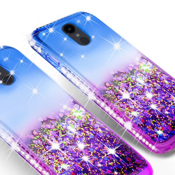 glitter phone case for lg aristo 4 plus - blue/purple gradient - www.coverlabusa.com