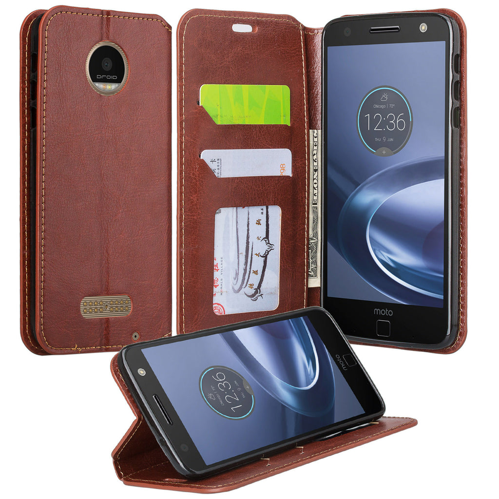 Moto z force droid Case - Brown - www.coverlabusa.com