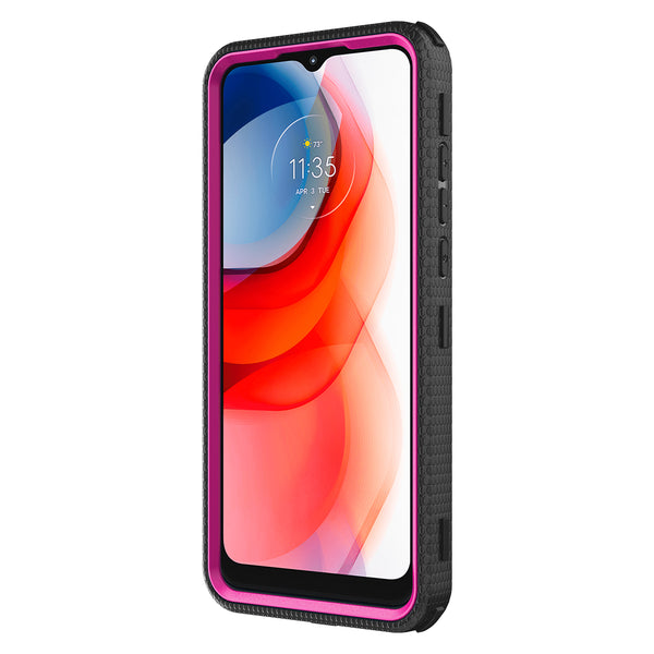 motorola moto g play 2021 heavy duty holster case - hot pink - www.coverlabusa.com