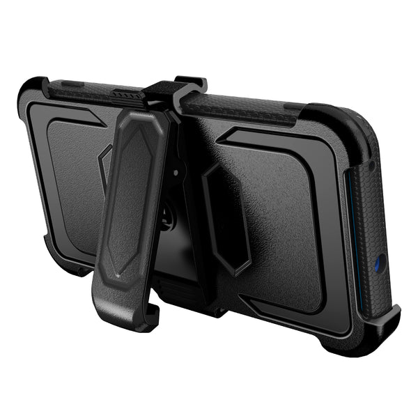 motorola moto g play 2021 heavy duty holster case - blue - www.coverlabusa.com