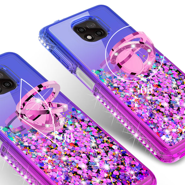 glitter phone case for motorola moto g power 2021 - blue/purple gradient - www.coverlabusa.com