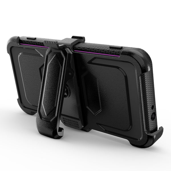 motorola moto g power 2021 heavy duty holster case - purple - www.coverlabusa.com