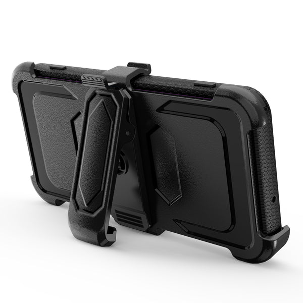 motorola moto g stylus 2021 heavy duty holster case - purple - www.coverlabusa.com