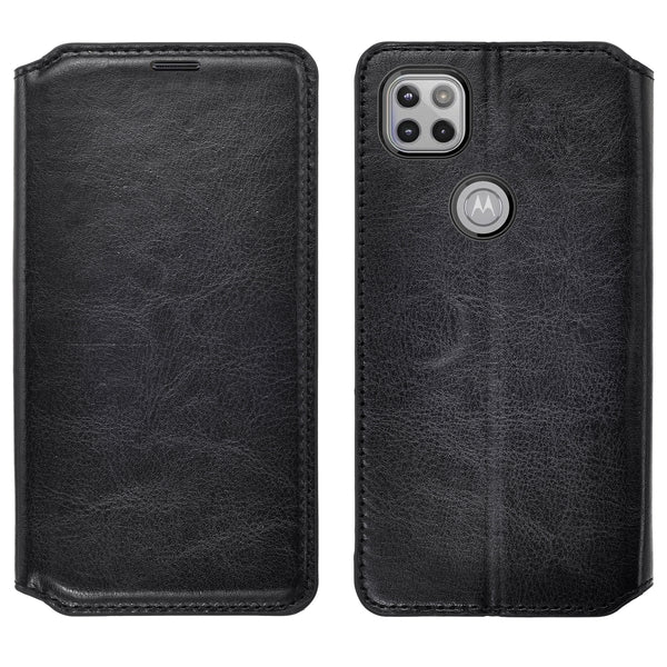 motorola one 5g ace wallet case - black - www.coverlabusa.com