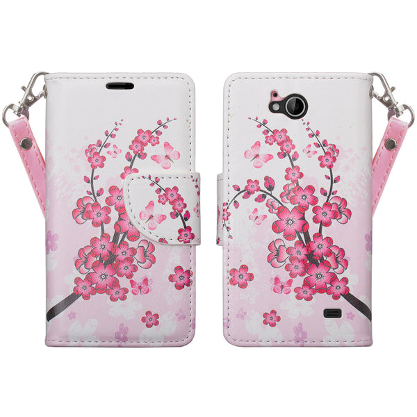 zte tempo case, wallet - cherry blossom - www.coverlabusa.com