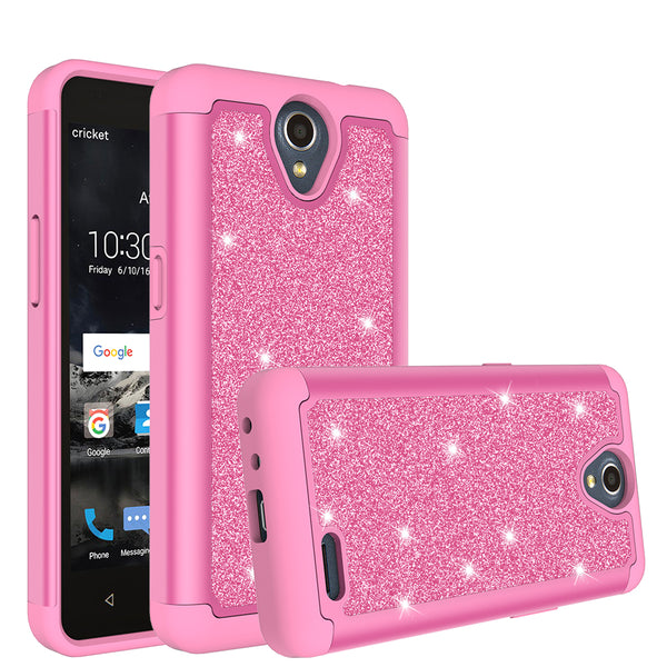 ZTE Prestige 2 Glitter Hybrid Case - Hot Pink - www.coverlabusa.com